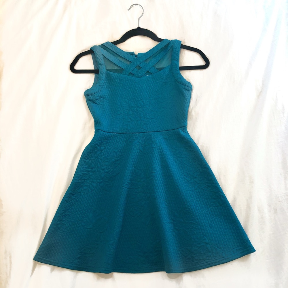 Blush by Us Angels - ✨LIKE NEW✨Teal Dress, Girls Size 8, Zipper/Button Closure